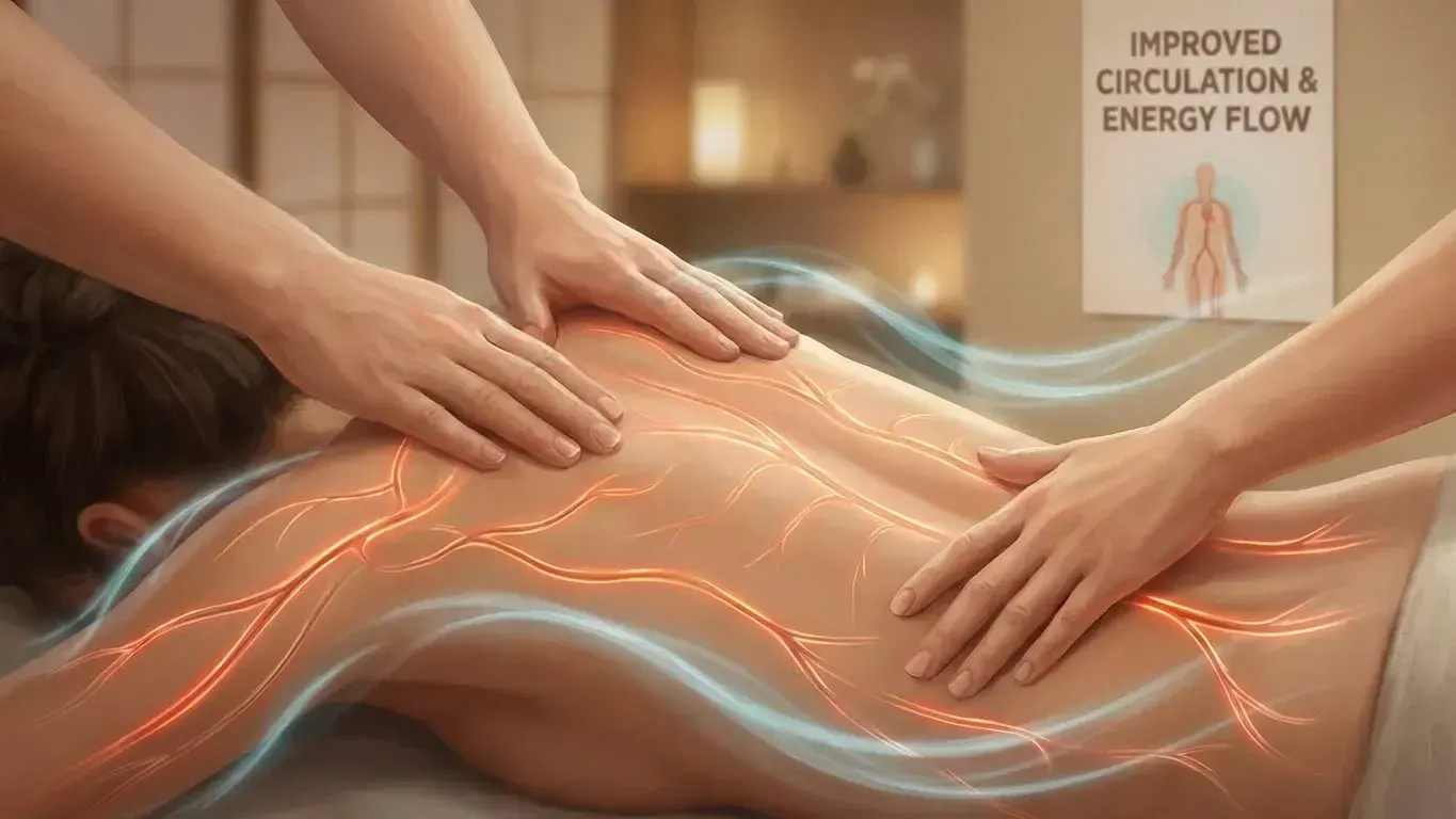 how massage therapy improves circulation energy flow at satisfaction spa